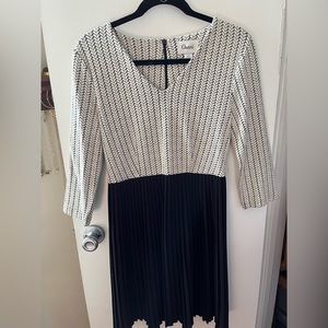 Ganni Anthropologie Jaquard Jersey Pleated Dress